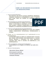 Cuestionario Sobre Los Mecanismos de Accion de Las Benzodiacepinas