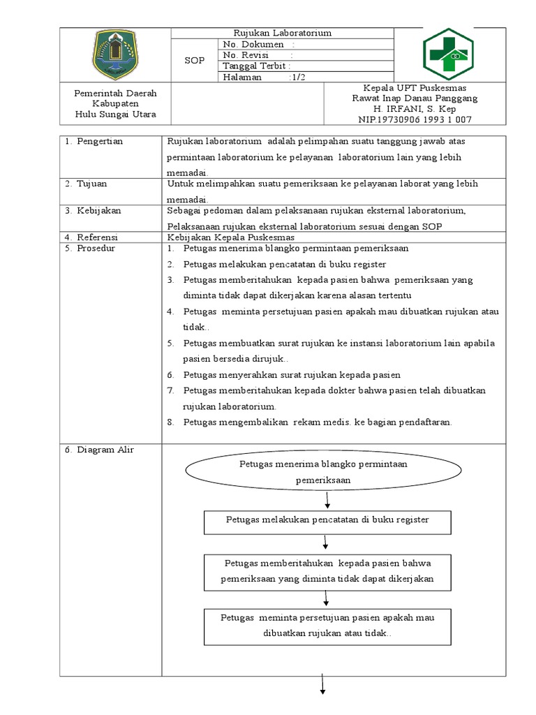 8.1.7.6 SPO Rujukan Eksternal Laboratorium.