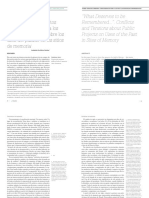 Conflictos y Tensiones en Torno A Los Proyectos Públicos Sobre Los Usos Del Pasado en Los Sitios de Memoria PDF