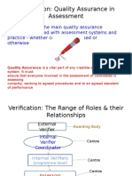 Verification: Quality Assurance in Assessment