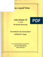 Weiss - Lute Sonata IX Sayage PDF