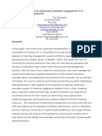 The Impact of C/LMS On University Graduates Engagement in E-Learning Based Assignments