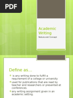 Academic Writing Nature and Concept