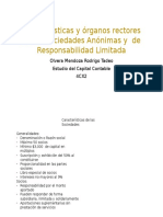 Características y Órganos Rectores de Las Sociedades Anónimas