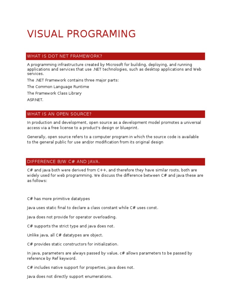 Visual Programing | PDF