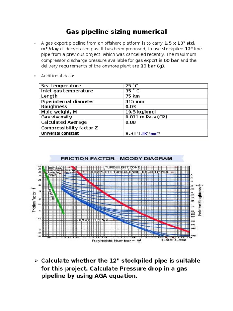 Gas Pipeline Sizing Analysis | PDF