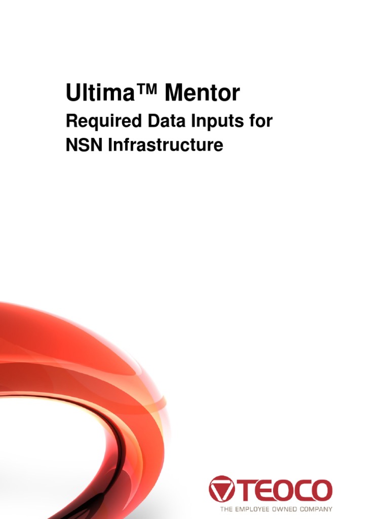 Ultima Mentor Required Data Inputs For NSN | PDF | File Format ...