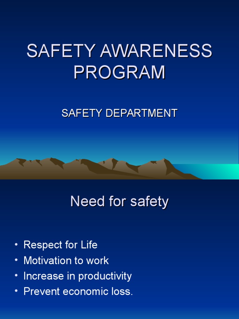 Safety Awareness Program PDF