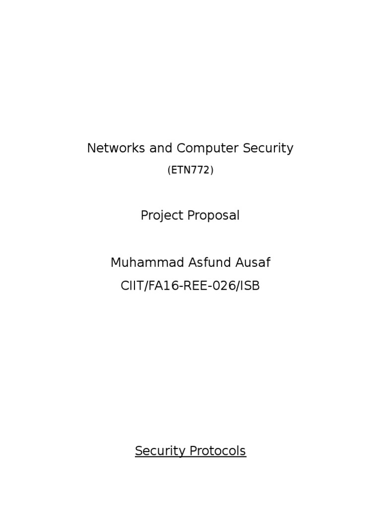 Networks and Computer Security | PDF