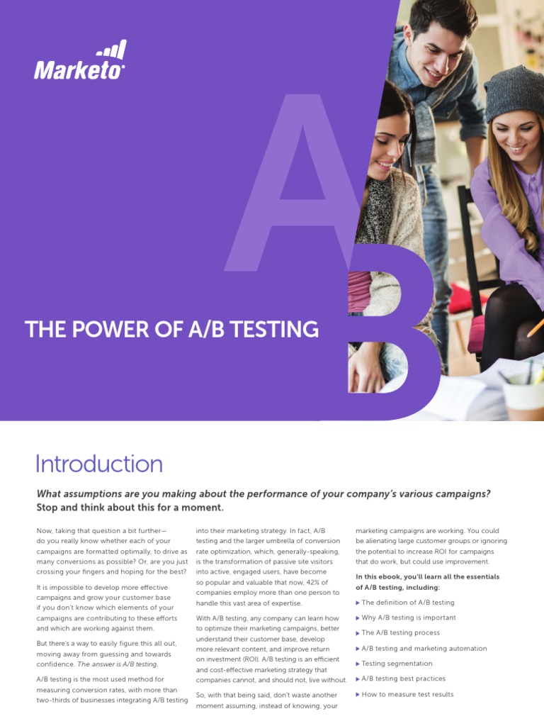 The Power of A B Testing Marketo PDF | PDF | Statistical Significance ...