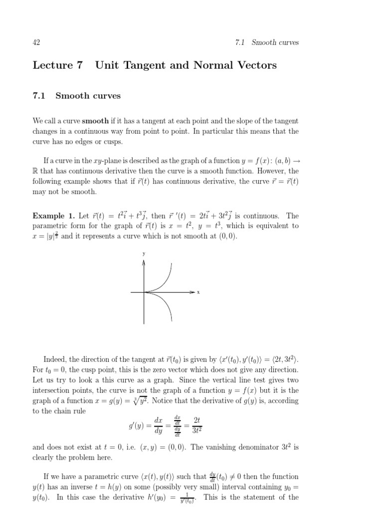 Unit Tangent and Normal Vectors Explained | PDF | Tangent | Derivative
