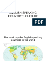 English Speaking Country's Culture (Uts)