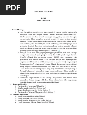 Makalah Obligasi