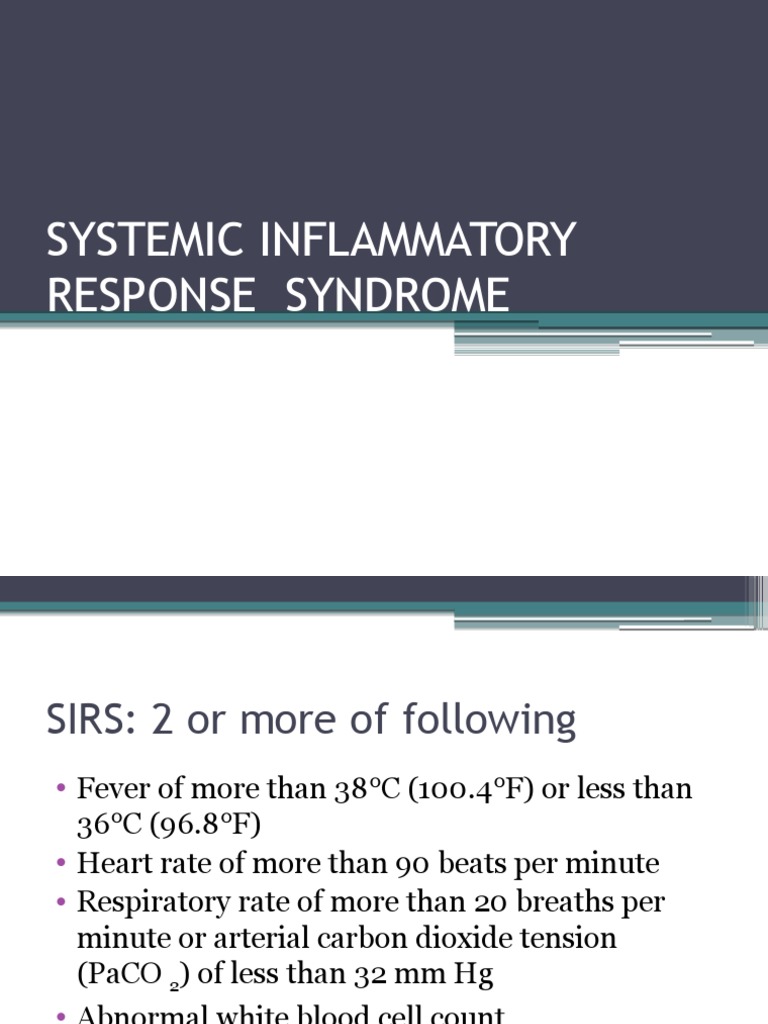 SYSTEMIC INFLAMMATORY RESPONSE SYNDROME.pptx Inflammation Cytokine