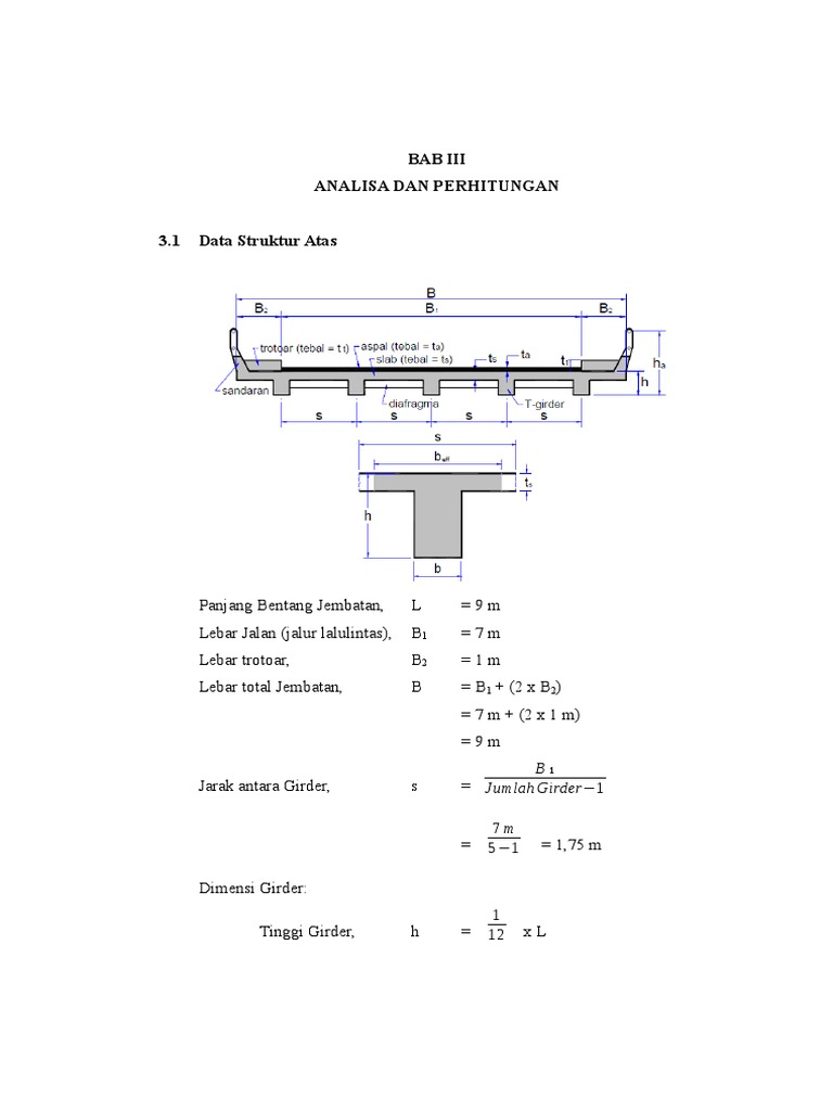 Perhitungan Struktur Jembatan Beton Perhitungan Struktur Jembatan Beton