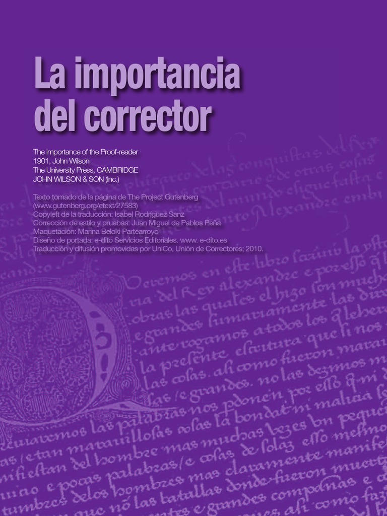 La Importancia Del Corrector PDF | PDF | Palabra | Traducciones
