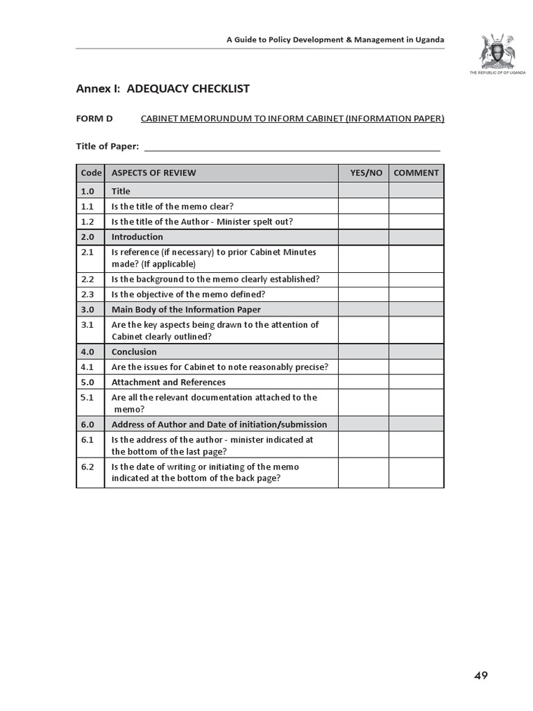 Cabinet Memorandum Writing Guide | PDF | Memorandum | Government