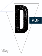Print Letter D Banner
