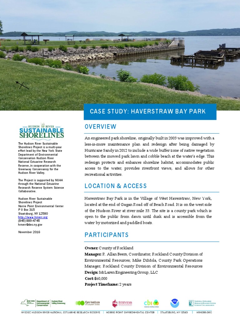 Haverstraw Bay Park Sustainable Shoreline 2016 Beach Hurricane Sandy
