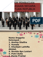 Sistem Pembagian Kekuasaan NKRI