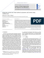 Enhancing Vertical Axis Wind Turbine by Dynamic Stall Control Using Synthetic Jets