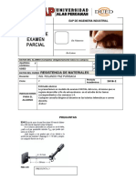 Modelo de Examen Parcial Resistencia de Materiales 2016-1