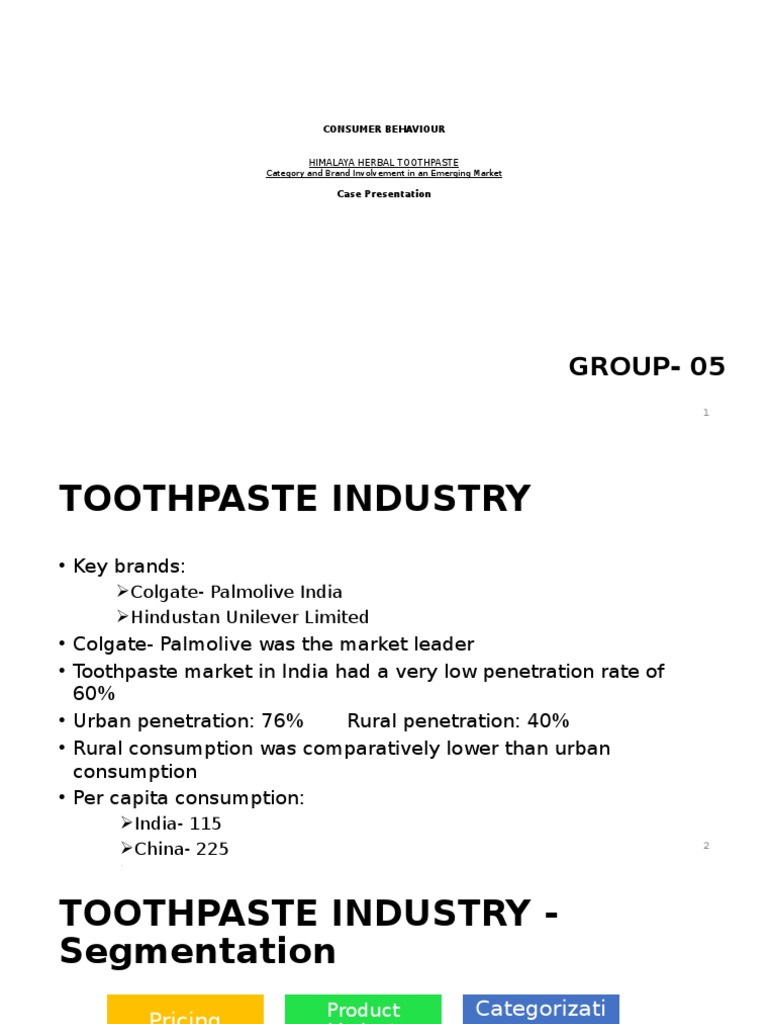 Toothpaste Industry Segmentation PDF Human Tooth Dentistry