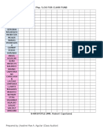 Php. 5.oo For Class Fund: Prepared By: Jhastine Mae A. Aguilar (Class Auditor)