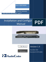 LTRT-18206 AudioCodes Enhanced Media Gateway and SBA for Microsoft Lync Installation and Configuration Manual (1)