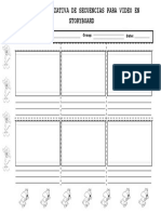 Ficha Organizativa de Secuencias para Video en Storyboard