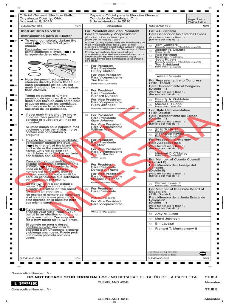 Cuyahoga County Sample Ballot 2024 Hinda Lorine
