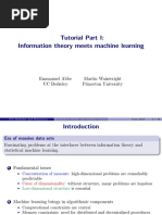 Tutorial Part I Information Theory Meets Machine Learning Tuto - Slides - Part1