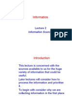 Informatics: Information Sources