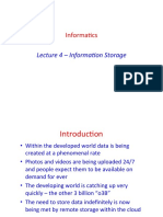 Informa (CS: Lecture 4 - Informa0on Storage