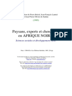 Développement, Sciences Sociales Et Logiques Paysannes en Afrique