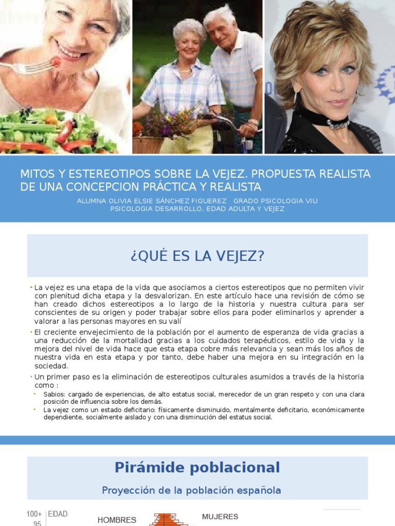 Mitos y Estereotipos de la Vejez | PDF | Vejez | Estereotipos