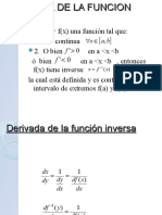 Derivada de funciones inversas y aplicaciones