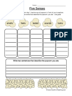 5 Senses Worksheet 2 PDF
