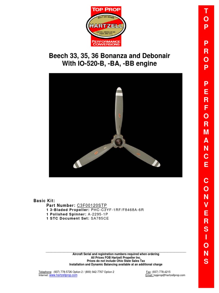 Hartzell Top Prop Catalog Propeller Aerospace Engineering