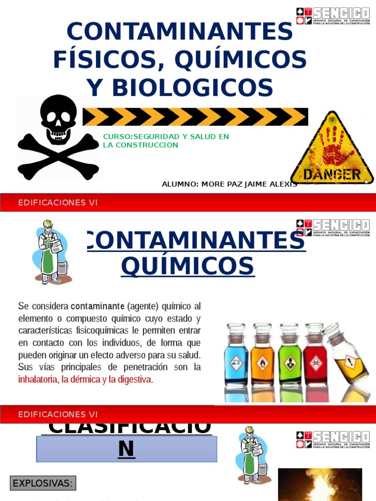Contaminantes Físicos Químicos y Biologicos PDF Combustión Química