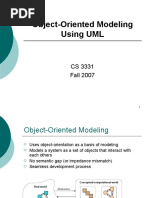 Object-Oriented Modeling Using UML: CS 3331 Fall 2007