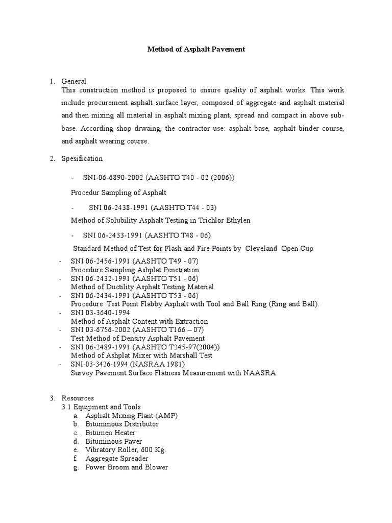 Methode of Asphalt | PDF | Asphalt | Road Surface