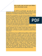 El Ambiente de La Escuela Como Un Factor Que Influye en La Efectividad Escolar