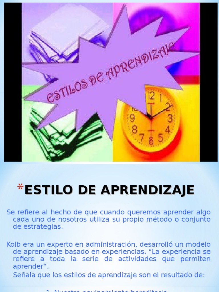 1. Diapositivas Estilos de aprendizaje.ppt Teoría