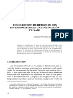 Los Derechos de Retiro de Los Inversionistas en Una Colocación Privada - Santiago González Luna Marseille