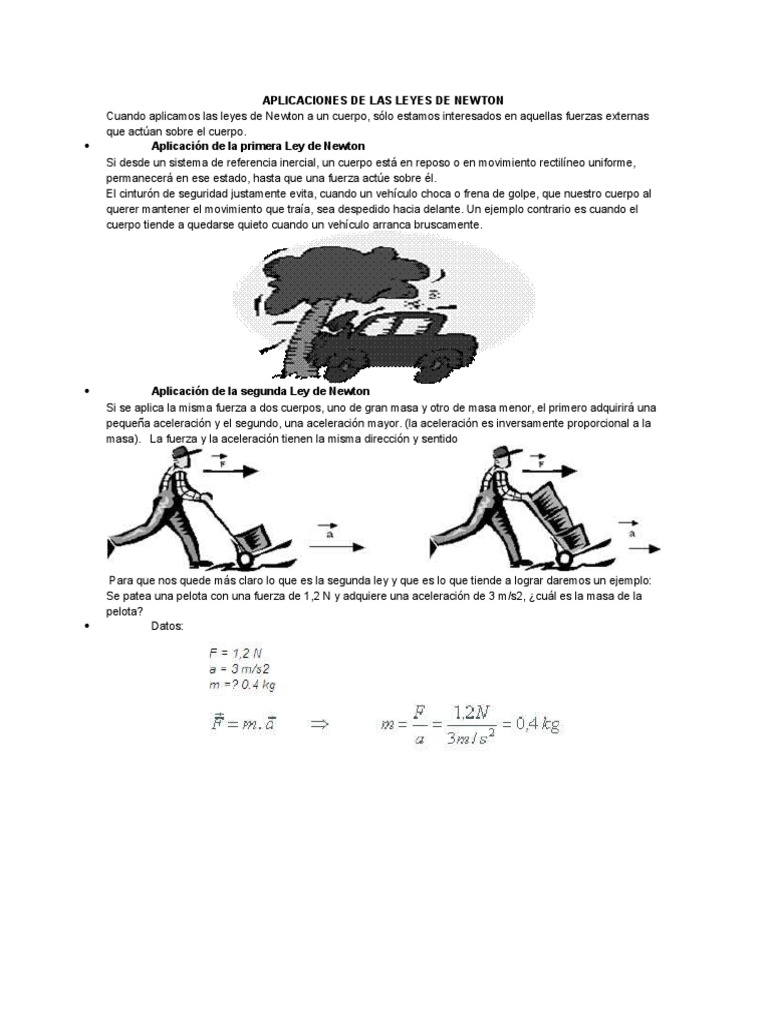 Aplicaciones De Las Leyes De Newton