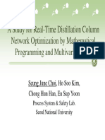 Real-Time Distillation Column Network Optimization by Mathematical