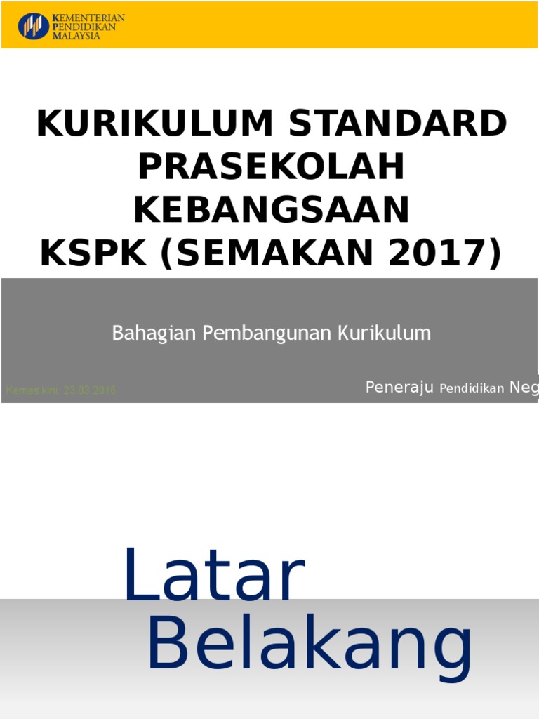 Kurikulum Prasekolah Kebangsaan | PDF | Karier & Perkembangan | Bisnis