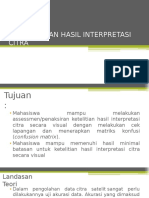 Uji Ketelitian Hasil Interpretasi Citra