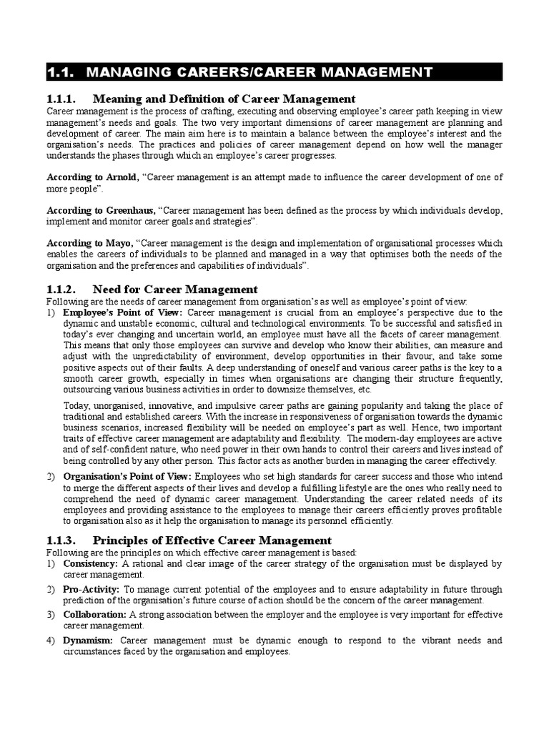 Understanding Career Management Essentials | PDF | Career & Growth
